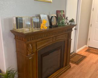 Electric fireplace with remote