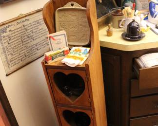 Heart shaped vintage cabinet