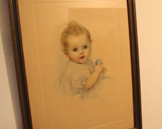 Antique baby print