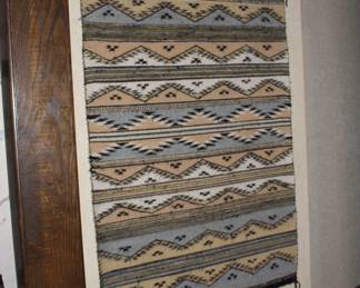 Vintage Authentic Navajo banded rug from Heard Museum Shop purchased years ago