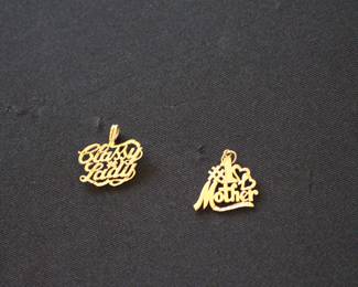14k gold pendants/charms
