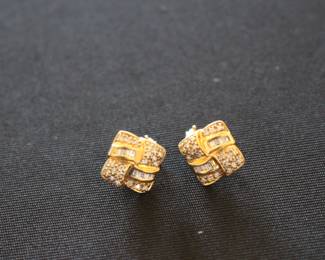 14k gold diamond earrings