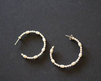 Sterling Silver hoop earrings - made in Italy