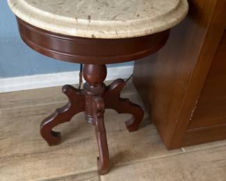 Mahogany Marble Top Table
