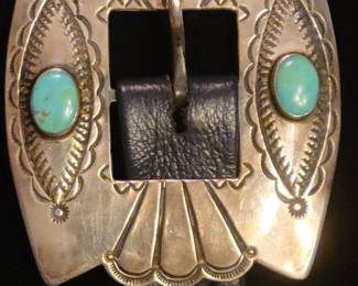 VERY RARE CONCHO BELT BY D. TALIMAN.