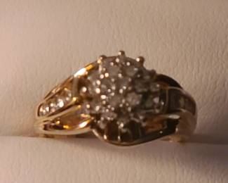 14K and Diamonds ring 