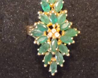 14K Emerald ring 