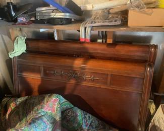 mahogany twin bed vintage antique