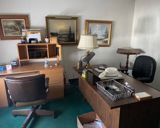 Office desks oil paintings 