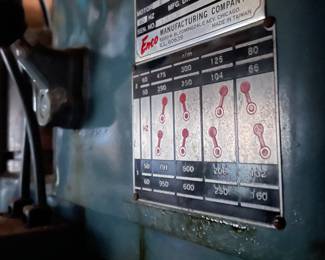 Model number for drill press