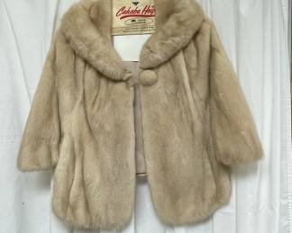 Gorgeous Blond Mink Cape