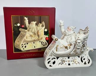 Lenox Florentine And Pearl Lighted Santas Glorious Ride