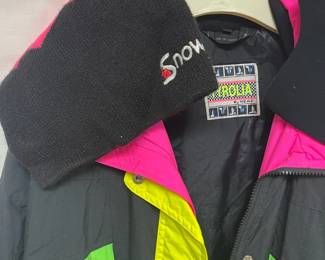 Vintage 80s Neon Ski Jumpsuit