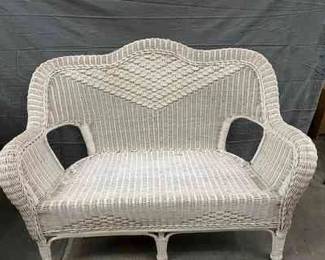 White Wicker Sofa