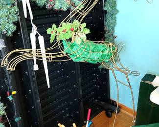 Large reindeer sculpture