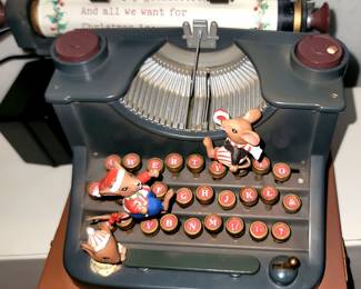 Enesco animated mice on typewriter - no box