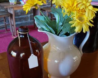 Vintage Clorox Bottle, Vintage Pottery