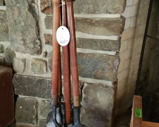 Teak and Iron fireplace set