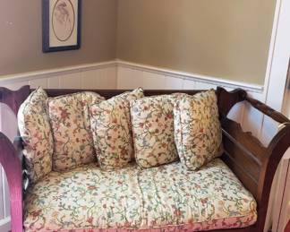 Settee with cushions