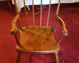 Wood arm chair and 5 side chairs