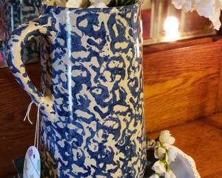 Blue White pitcher
