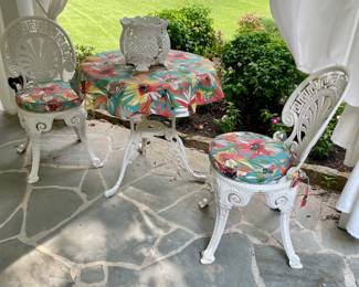 Cast Iron table and chairs