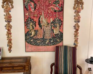 French Tapestry "LA Dame A L'Orgue"