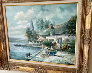 G. Bingham. Mending the nets Oil on canvas