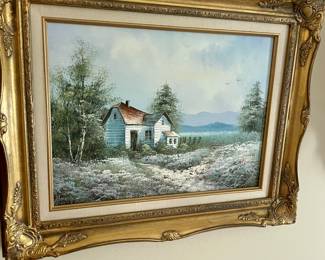 G. Bingham. Mending the nets. Oil on canvas.