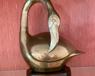 Brass swan