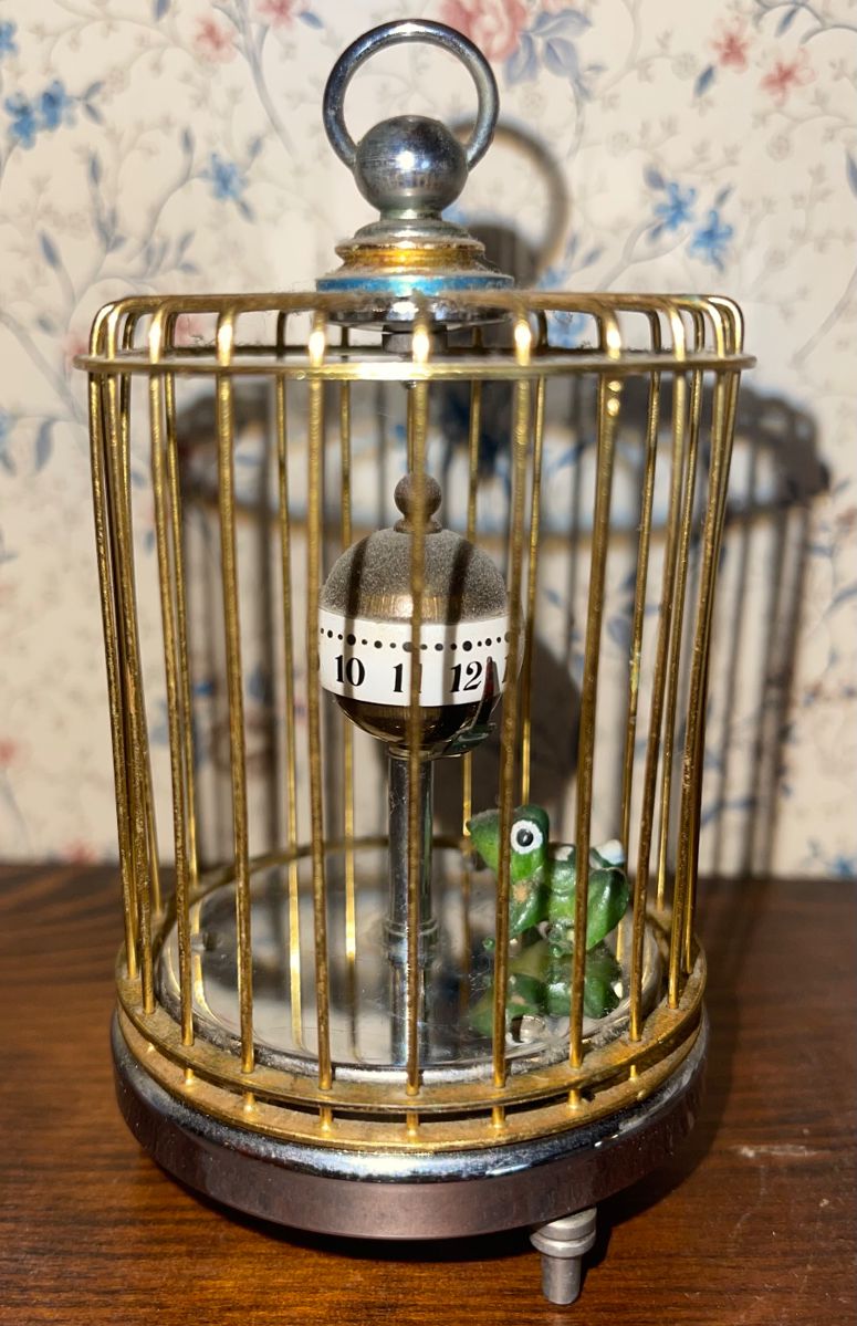 Antique Bird Cage Clock