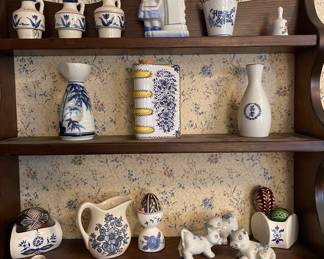 Portuguese majolica book flask, McCory Pottery