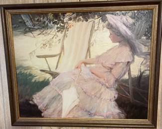 Lithograph Print Victorian Picture