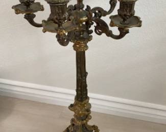 Stunning brass candelabra