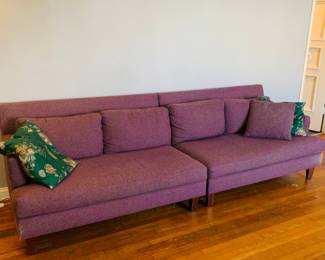 10' long two piece custom couch. 