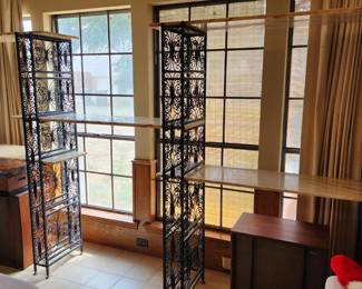 nice Turkish shelving unit, cast iron with marble shelves