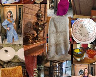 a mix of vintage clothing to vintage Turkish furniture, Greek Flokati rugs, and so much more