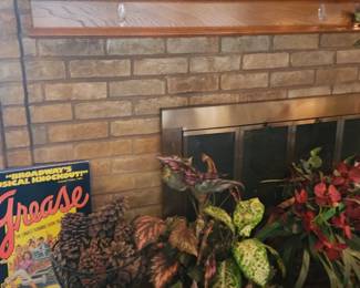 silk flowers and brass