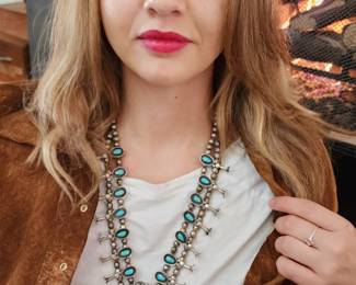 turquoise squash blossom necklace