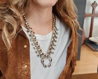 another coral squash blossom necklace