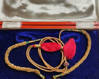 Indian 22k gold plate wedding necklace