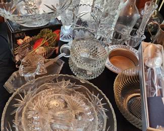 crystal and silverplate