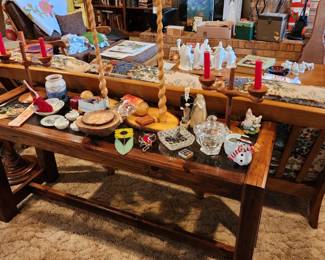 sofa table and tons of smalls