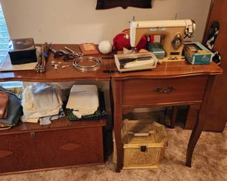 sewing machine, fabric and sewing supply