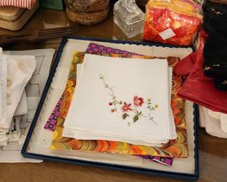 scarves, hankies, handbags, gloves