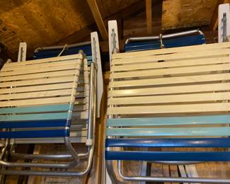 Vintage folding chair loungers