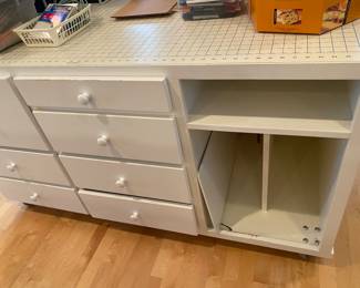Sewing /quilting work table with ample storage 