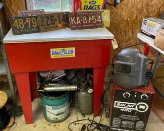 License Plate, Handi-Kleen Parts wash, welder