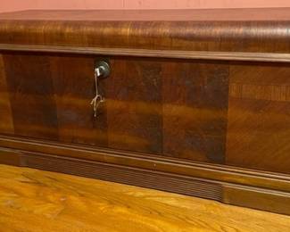 1940s Cavalier waterfall front cedar chest