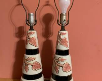 pair Lawrence Chicago MCM lamps